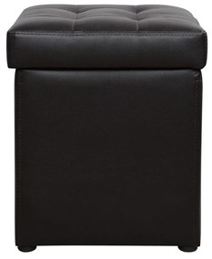 Σκαμπώ Με Αποθηκευτικό Χώρο Pu Καφέ Cube 36,5x36,5x36Υεκ.