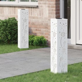 vidaXL Ηλιακό LED Φως Δρόμου 2 pcs Λευκό Κρύο Ρολαρισμένο Χάλυβα