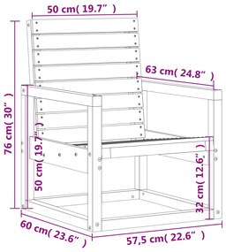 ΚΑΡΕΚΛΑ ΚΗΠΟΥ 57,5 X 63 X 76 ΕΚ. ΑΠΟ ΜΑΣΙΦ ΞΥΛΟ ΠΕΥΚΟΥ 832547