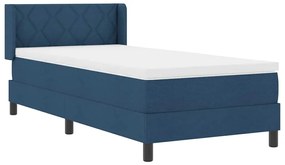 vidaXL Κρεβάτι box spring με στρώμα με στρώμα Μπλε 90 x 190 cm