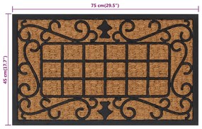 vidaXL Πατάκι Εισόδου Ορθογώνιο 45 x 75 εκ. Καουτσούκ και Κοκοφοίνικας