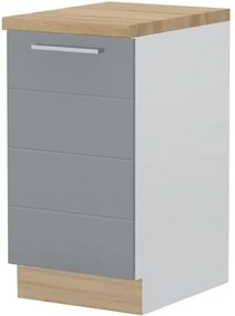 Επιδαπέδιο ντουλάπι Hudson R-45-1K-Λευκό - Γκρι - 45.00Χ60.00Χ88.00cm