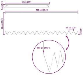 vidaXL Περίγραμμα γκαζόν 50 pcs Ανθρακί 100 x 0.05 x 20 εκ