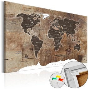 Πίνακας φελλού - Wooden Mosaic [Cork Map] 60x40