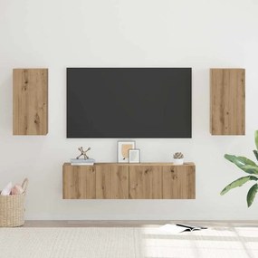 vidaXL Σετ επίπλου τηλεόρασης 4 pcs artisan δρυς 30.5 x 30 x 60 εκ.