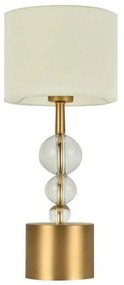 Φωτιστικό Επιτραπέζιο Gioconda/L 33120 Φ22x49cm 1xE14 Ivory-Gold Sikrea Metal, Glass