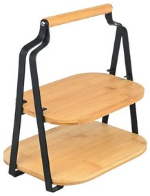 Estia Δίσκος Σερβιρίσματος Bamboo Essentials Διώροφος 20x26x28cm 01-20811