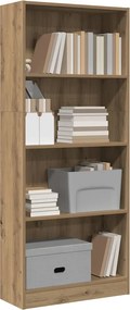 vidaXL Βιβλιοθήκη Αρτισιανή Δρυς 60x24x143 εκ. από Επεξεργασμένο Ξύλο
