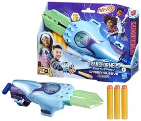 Φιγούρα Transformers Earthspark F8441 Cybersleeve Battle Blaster Blue-Multi Hasbro