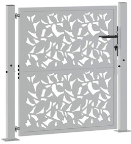 vidaXL Πύλη κήπου 105x105 cm από χάλυβα με φύλλα καιρικές συνθήκες