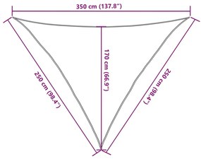 Πανί Σκίασης Μπλε 2,5 x 2,5 x 3,5 μ. 160 γρ./μ² από HDPE - Μπλε