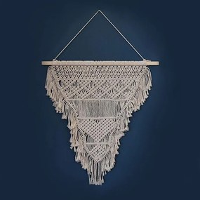 Διακοσμητικό Επιτοίχιο Μακραμέ 00.02.23004 64Χ88cm White Σχοινί