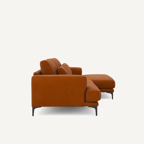 Γωνιακός καναπές XL δεξιός από λινό βελούδο, MARSILE