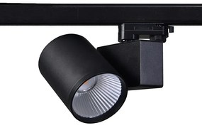 SAND BLACK LED TRACK LUMINAIRE 40W 4000K 3-PHASE 38° 4600LM 230V AC Ra80 5YRS