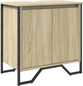 vidaXL Ντουλάπι Νιπτήρα Μπάνιου Sonoma Δρυς 60x35x60 εκ. Επεξ. Ξύλο
