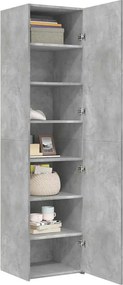 vidaXL Ντουλάπι Γκρι Σκυροδέματος 45x42,5x185 εκ. Επεξεργασμένο Ξύλο
