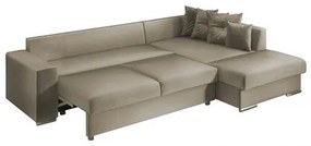 Epiplo World Rome γωνιακός καναπές κρεβάτι με αποθηκευτικό χώρο 305x195εκ. Μπεζ Δεξιά Γωνία BEST-45819754