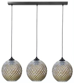 Φωτιστικό Οροφής Τρίφωτο Heronia Ball 02-0372 Fume
