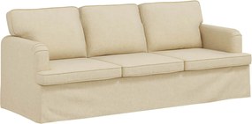 vidaXL Καναπές 180cm Κρεμ Μέταλλο