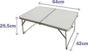 Πτυσσομενο τραπεζακι Marbueno Λευκό 64 x 29,5 x 42 cm Αλουμίνιο