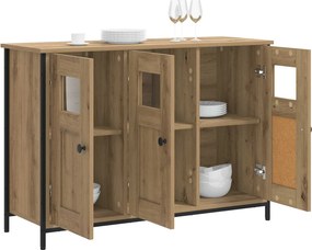 vidaXL Πλαϊνό γραφείο Artisan Δρυς 100 x 35 x 70 εκ.