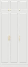 Ντουλάπα με 3 πόρτες και ντουλάπι από MDF 105x52x52 cm