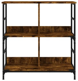 vidaXL Βιβλιοθήκη Καπνιστή Δρυς 78,5x33x82 εκ. Επεξεργασμένο Ξύλο