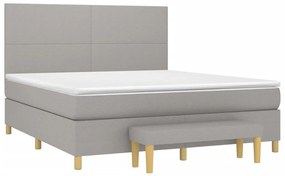 vidaXL Κρεβάτι Boxspring με Στρώμα Αν. Πράσινο 160x200εκ Υφασμάτινο