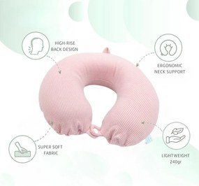 Μαξιλαράκι Ταξιδίου Memory Foam Σχήμα Πέταλο - Lilac