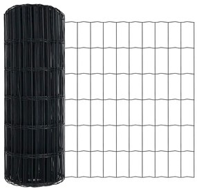 vidaXL Φράχτης Εuro Γκρι 0,4 x 10 μ Σίδηρος με επικάλυψη PVC