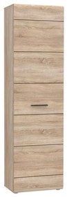 Ντουλάπα Μονόφυλλη Solo1D Sonoma με Wenge 45x58x197cm