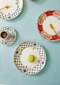 Dessert Plate Set (6 Pieces) DNR0057 Multicolor