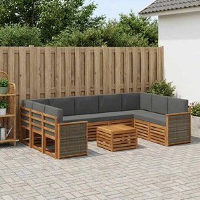 vidaXL Σετ Καναπέ Στερεό Ξύλο Ακακίας