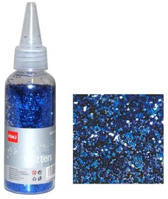 Glitter νιφάδες 1/24&#039;&#039; σε μπουκάλι μπλε 30γρ.  τμχ.