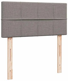 vidaXL Κρεβάτι Boxspring με Στρώμα Taupe 90x190 εκ.Υφασμάτινο