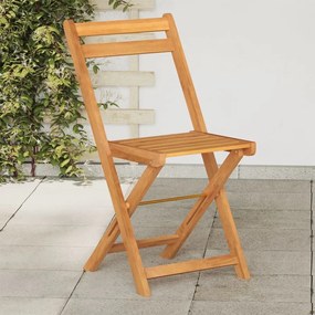 Καρέκλες Bistro Πτυσσόμενες 4 τεμ. Μασίφ Ξύλο Ακακίας - Καφέ
