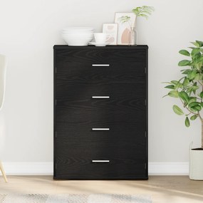 vidaXL Πλαϊνό γραφείο Μαύρη δρυς 60 x 31 x 84 εκ Επεξεργασμένο ξύλο