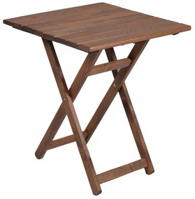 0033905 Τραπέζι πτυσσόμενο Klara Megapap από ξύλο οξιάς σε χρώμα καρυδί εμποτισμού 70x70x71εκ. Ξύλο, 1 Τεμάχιο