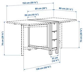 NORDEN πτυσσόμενο τραπέζι 104.238.86