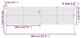 ΠΥΛΗ ΚΗΠΟΥ ΑΝΘΡΑΚΙ 400 X 125 ΕΚ. ΑΤΣΑΛΙΝΗ 154571