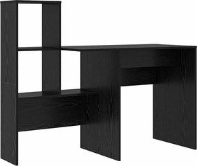 vidaXL Γραφείο Μαύρη Οξυά 131,5 x 50 x 106,5 cm Επεξεργασμένο Ξύλο