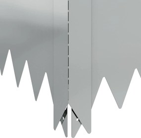 vidaXL Περίγραμμα γκαζόν 100 x 100 x 20 cm Ατσάλι Ασημί