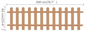 vidaXL Φράχτης Κήπου 200 x 60 εκ. από WPC