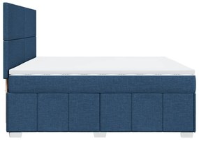 ΚΡΕΒΑΤΙ BOXSPRING ΜΕ ΣΤΡΩΜΑ ΜΠΛΕ 200X200 ΕΚ. ΥΦΑΣΜΑΤΙΝΟ 3291774