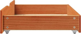 vidaXL Συρτάρια Κρεβατιού 2 τεμ 85x55x17 εκ. Καφέ Κεριού Μασίφ Πεύκο