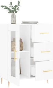 vidaXL Ντουλάπι Γυαλιστερό Λευκό 69,5x34x90 εκ. Επεξεργασμένο Ξύλο