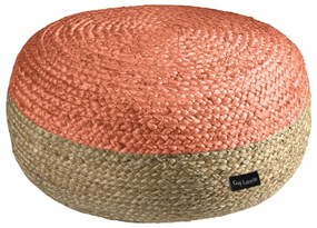 Πουφ (Φ50x25) Guy Laroche Ottoman Double Coral