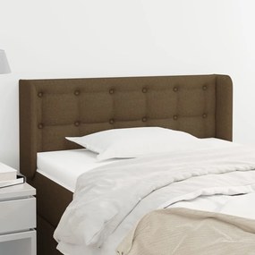 vidaXL Κεφαλάρι με Πτερύγια Σκούρο Καφέ 83x16x78/88 εκ. Υφασμάτινο