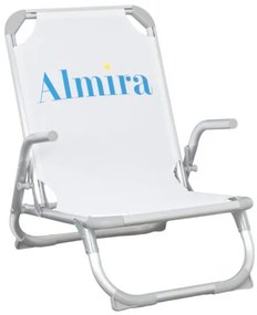 ΚΑΡΕΚΛΑΚΙ ΠΑΡΑΛΙΑΣ ΨΗΛΗ ΠΛΑΤΗ ALMIRA HM5053.03 ΒΑΡΕΩΣ ΤΥΠΟΥ ΛΕΥΚΟ ΑΛΟΥΜΙΝΙΟΥ 56x70x66 εκ.