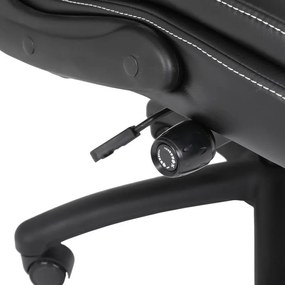 Καρέκλα γραφείου διευθυντή Desain pu σε μαύρη απόχρωση 74x73x108-116εκ 74x73x116 εκ.